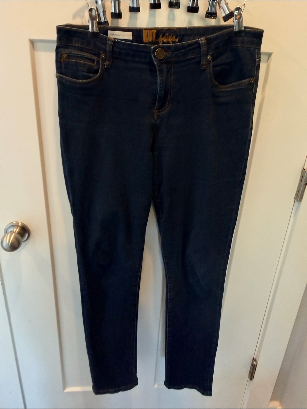 KUT from the Kloth Lucille Skinny Jeans Dark Wash Stretch Denim Size 10